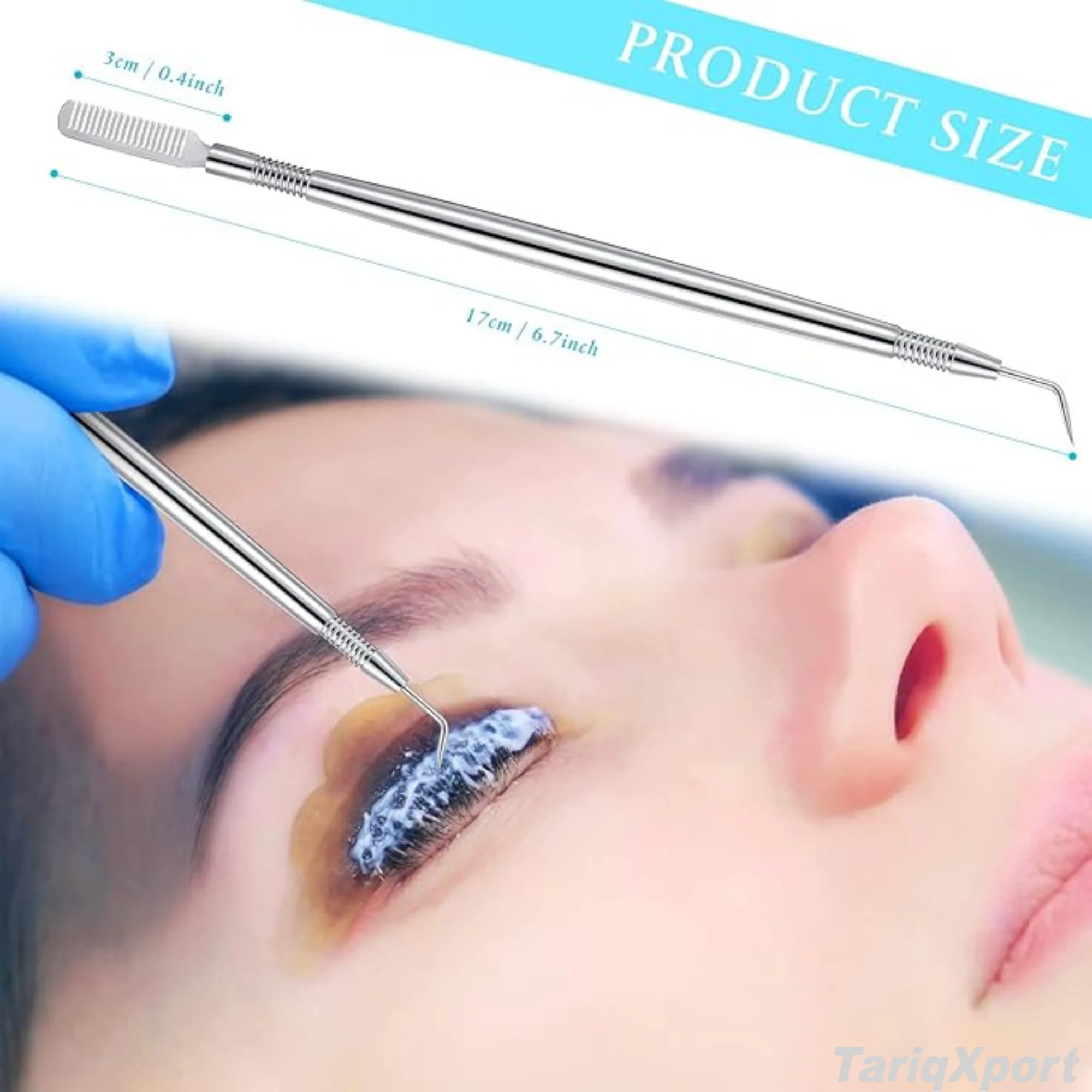 Stainless Steel Metal Lash Lift Rods Eyelash & Eyebrow Perming Tinting Curling Extensions Supplies with Lash Separator Tool - Image 3