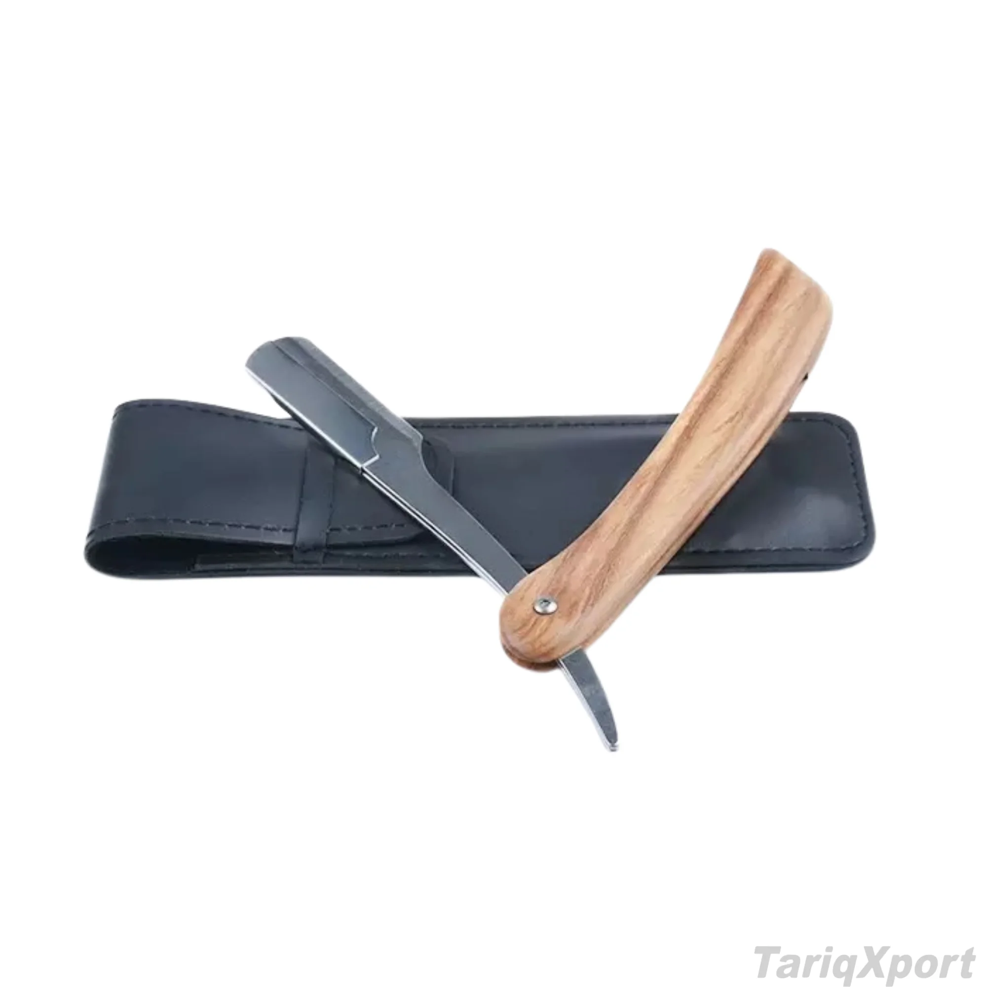 Professional Stainless Steel Folding Straight Razor with Wood Handle for Men Body Face Custom Logo & Colors Barber Tool Shaving - Image 5