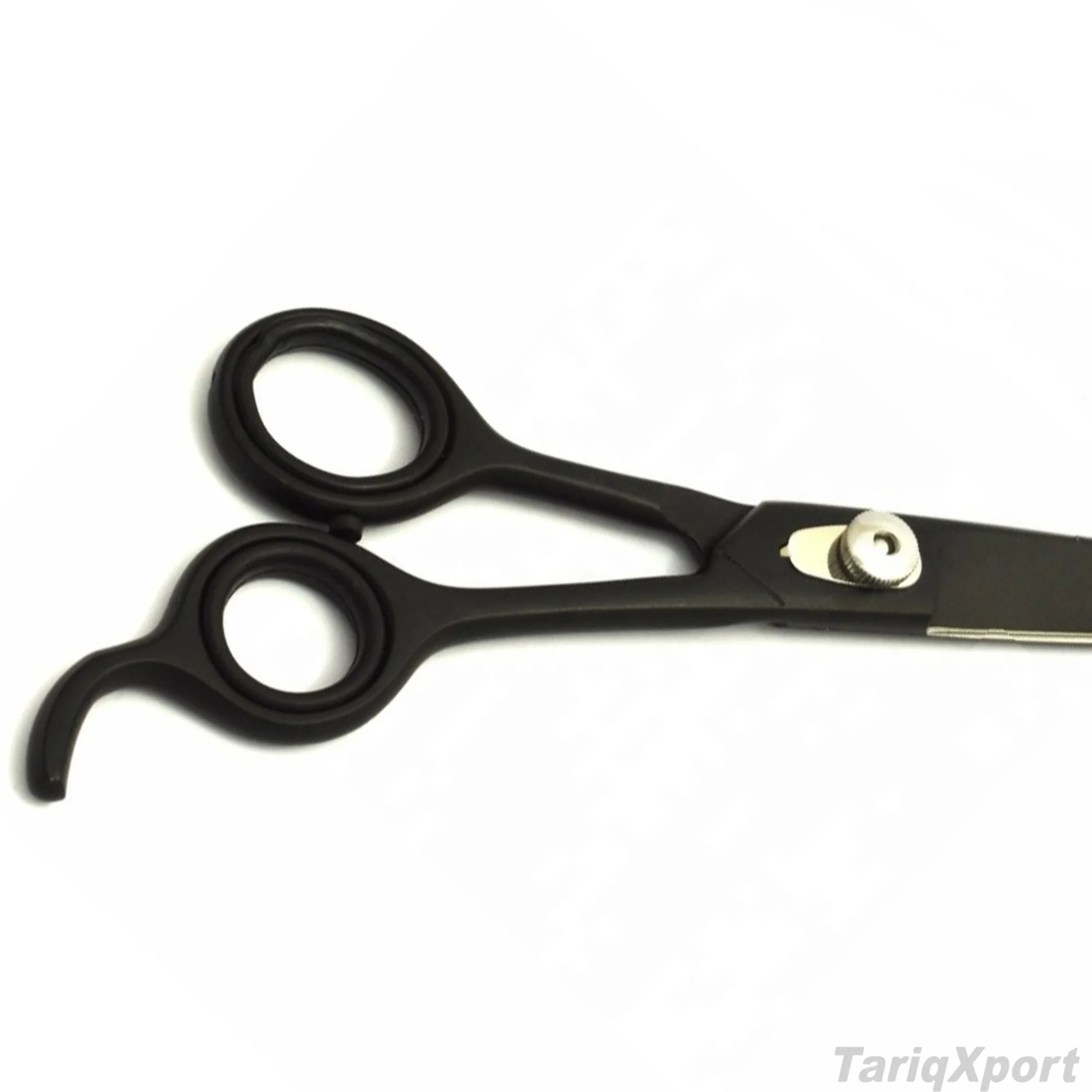 Professional Hair Scissors Stainless Steel Sharp Blade Black Plastic Handle Right Handed Long Handle - Image 4